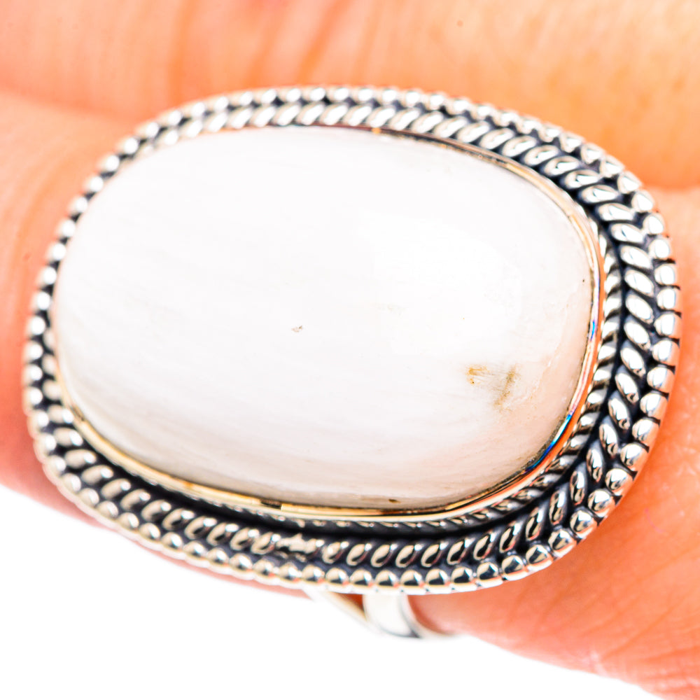 Scolecite Rings handcrafted by Ana Silver Co - RING92415