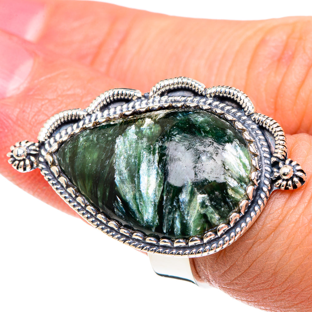 Seraphinite Rings handcrafted by Ana Silver Co - RING92421