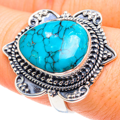 Tibetan Turquoise Rings handcrafted by Ana Silver Co - RING92424