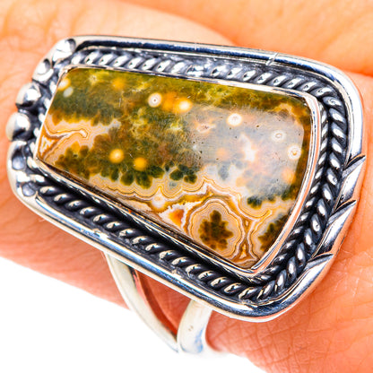 Ocean Jasper Rings handcrafted by Ana Silver Co - RING92427