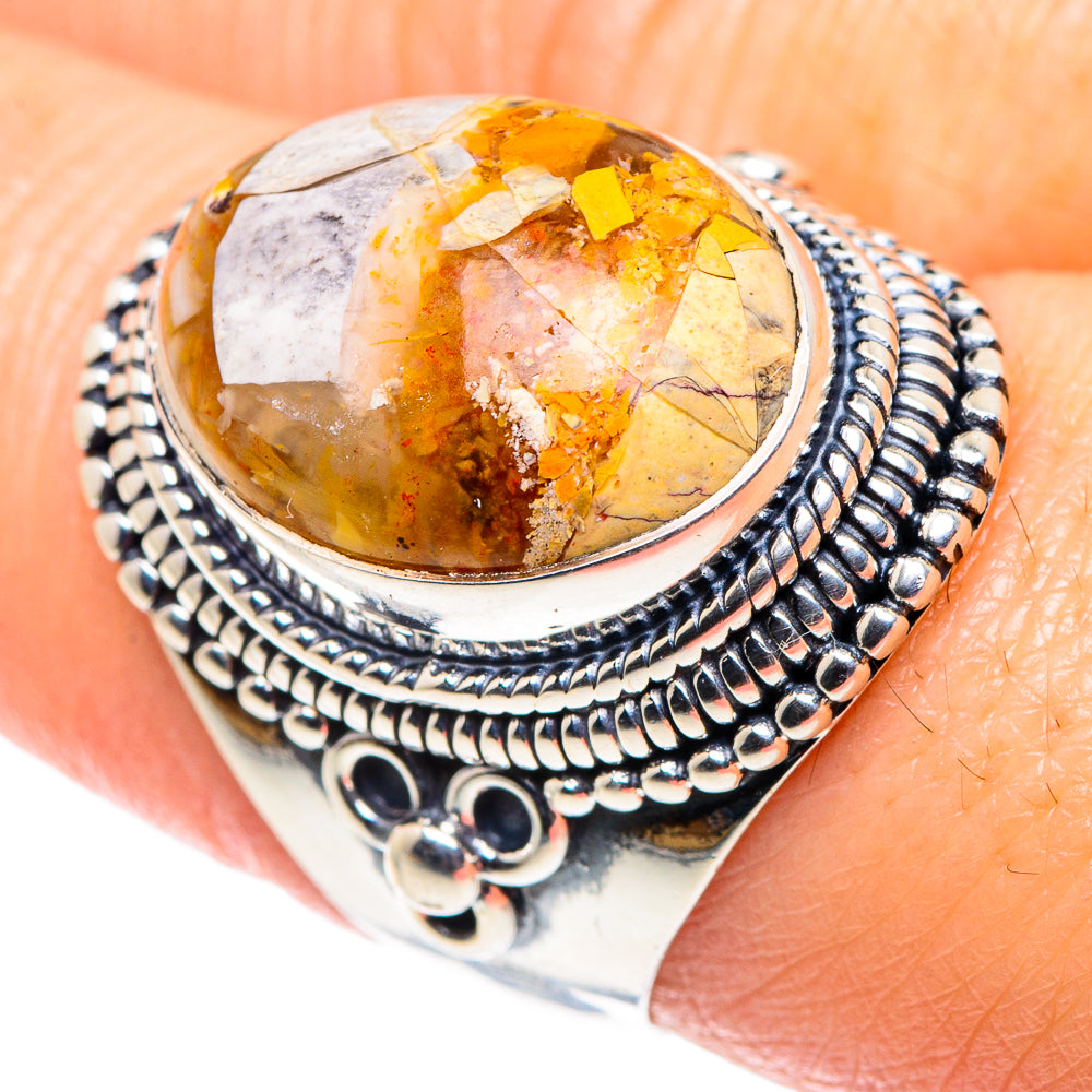 Brecciated Mookaite Rings handcrafted by Ana Silver Co - RING92432
