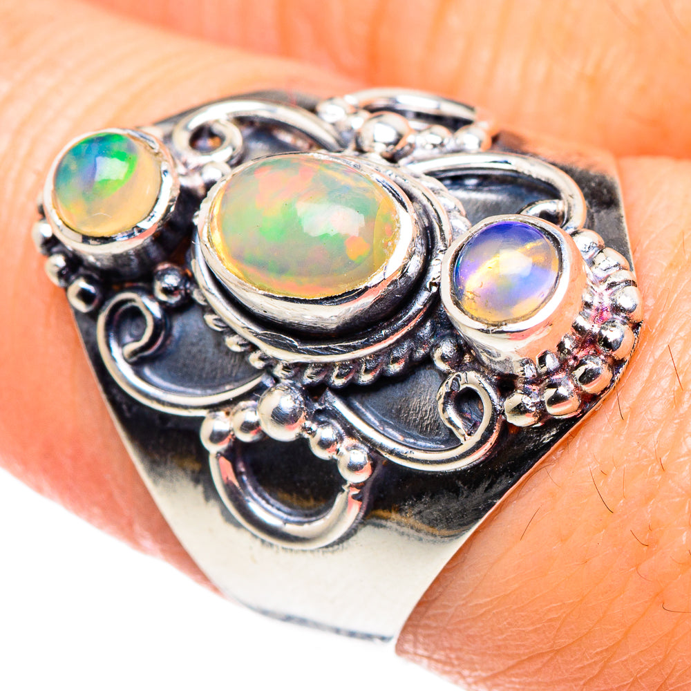 Ethiopian Opal Rings handcrafted by Ana Silver Co - RING92446