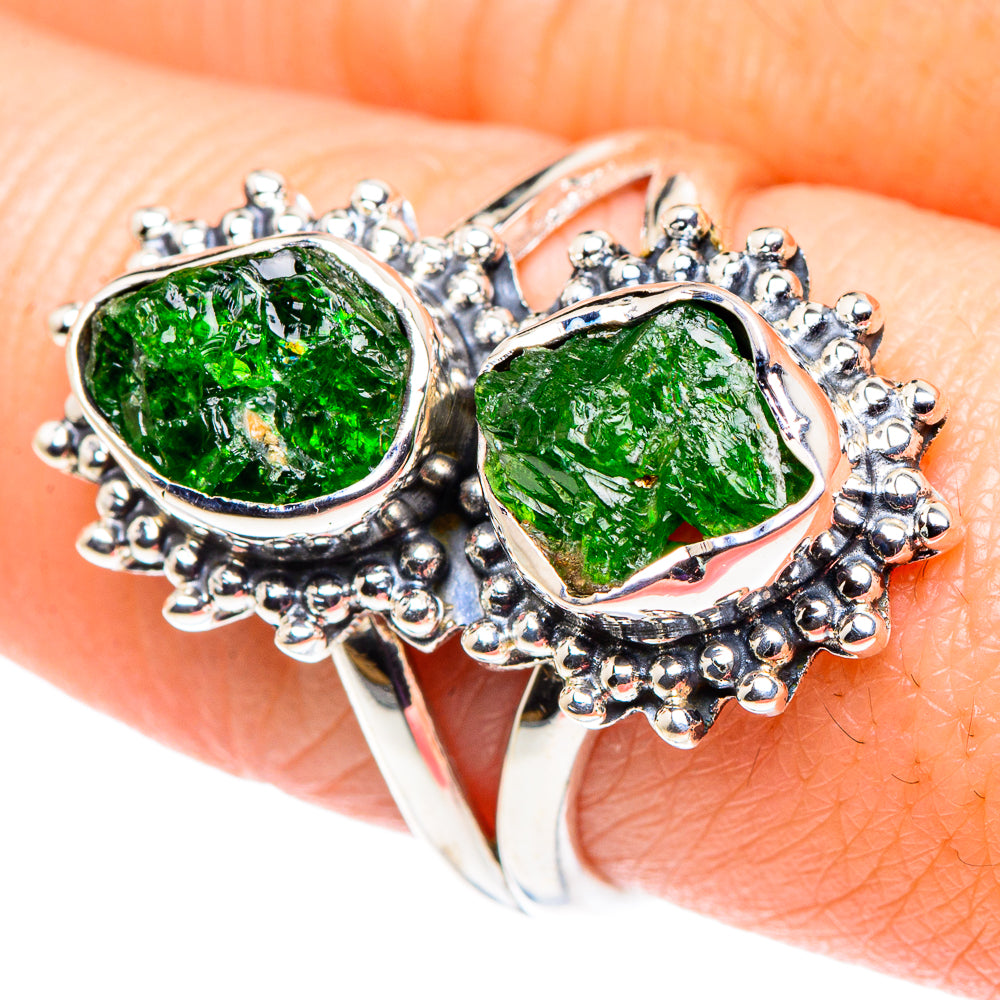 Chrome Diopside Rings handcrafted by Ana Silver Co - RING92453