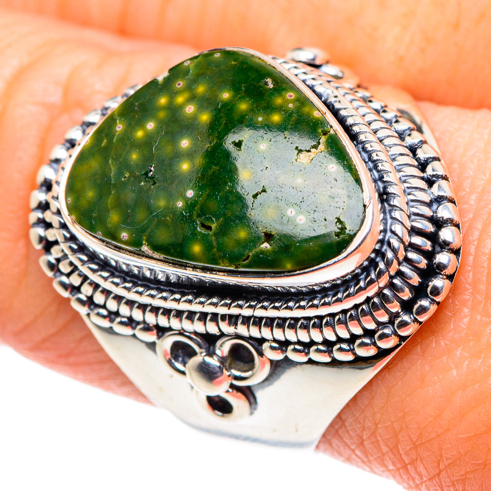 Ocean Jasper Rings handcrafted by Ana Silver Co - RING92454