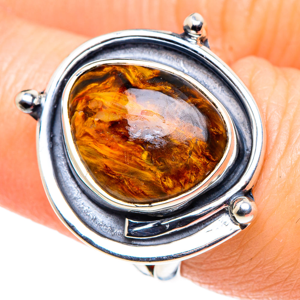 Golden Pietersite Rings handcrafted by Ana Silver Co - RING92455