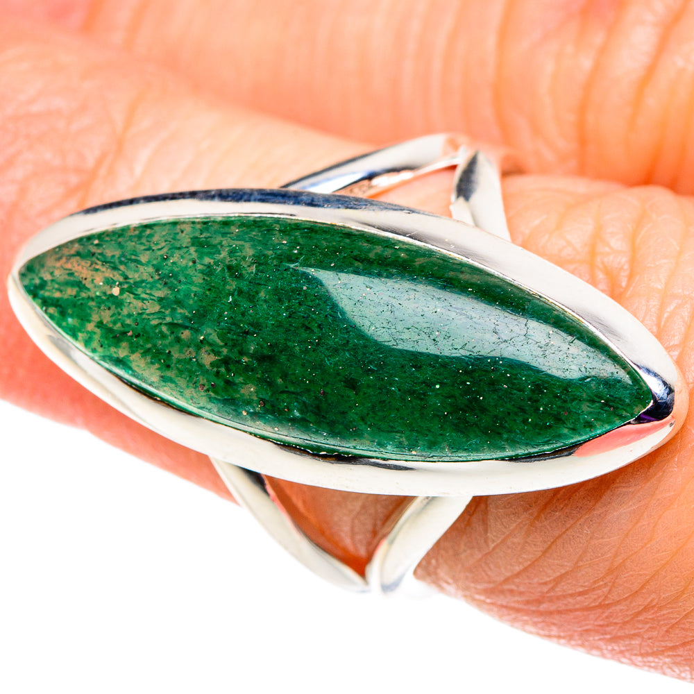 Green Aventurine Rings handcrafted by Ana Silver Co - RING92475