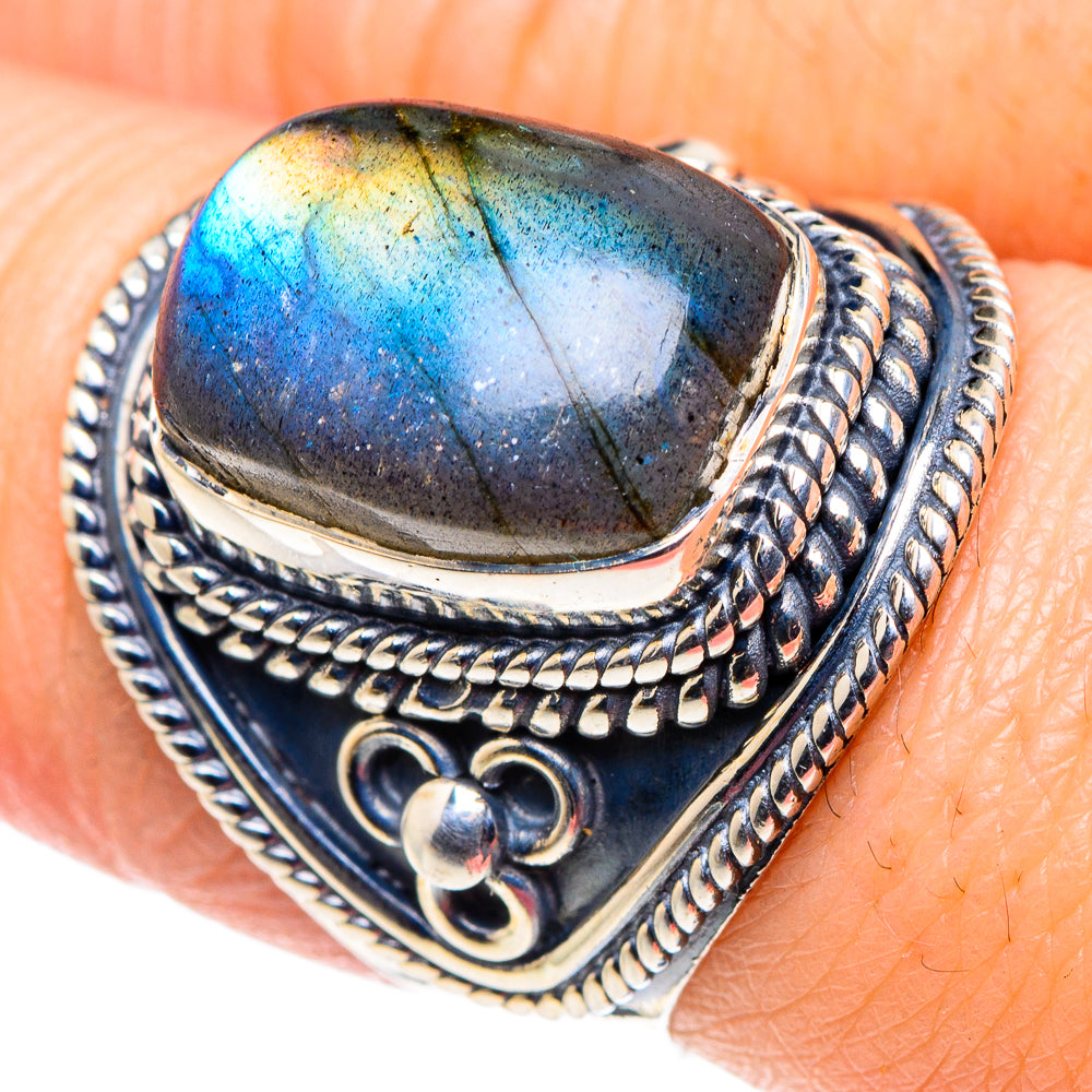 Labradorite Rings handcrafted by Ana Silver Co - RING92489