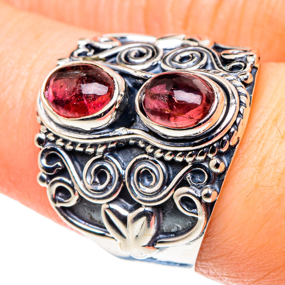 Pink Tourmaline Rings handcrafted by Ana Silver Co - RING92498