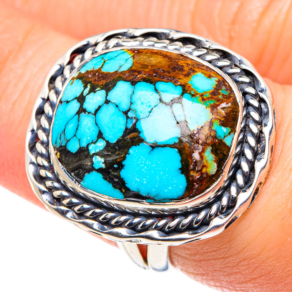 Tibetan Turquoise Rings handcrafted by Ana Silver Co - RING92505
