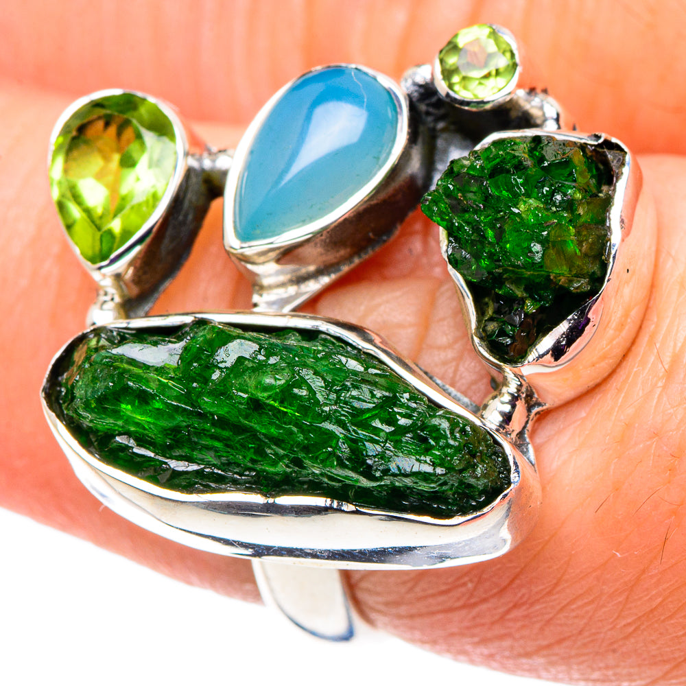 Chrome Diopside Rings handcrafted by Ana Silver Co - RING92508
