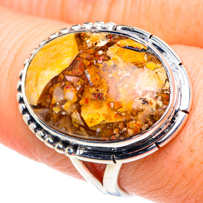 Brecciated Mookaite Rings handcrafted by Ana Silver Co - RING92510