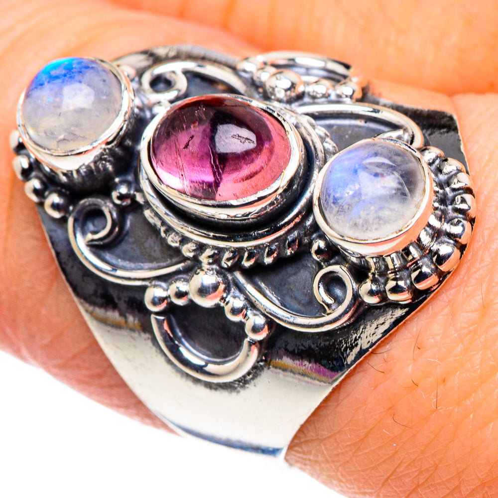 Pink Tourmaline Rings handcrafted by Ana Silver Co - RING92512