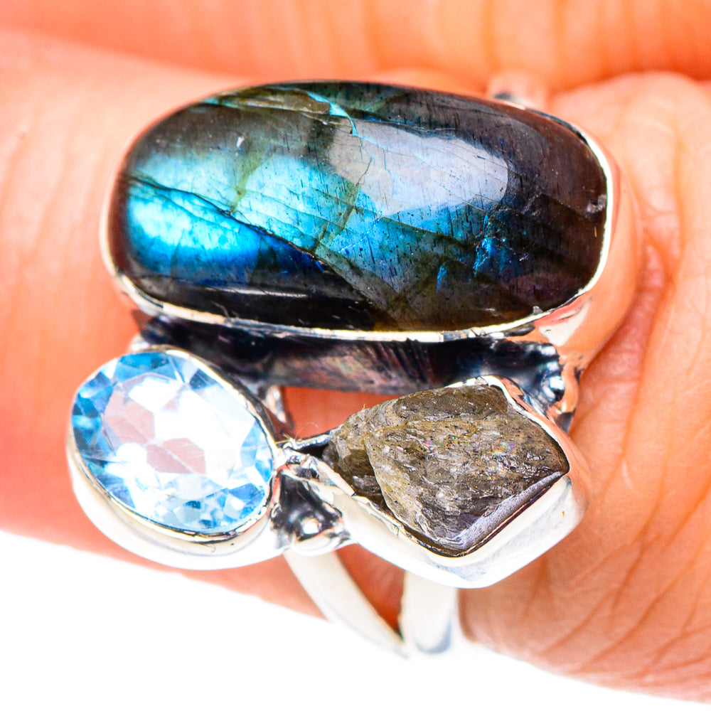 Labradorite Rings handcrafted by Ana Silver Co - RING92519