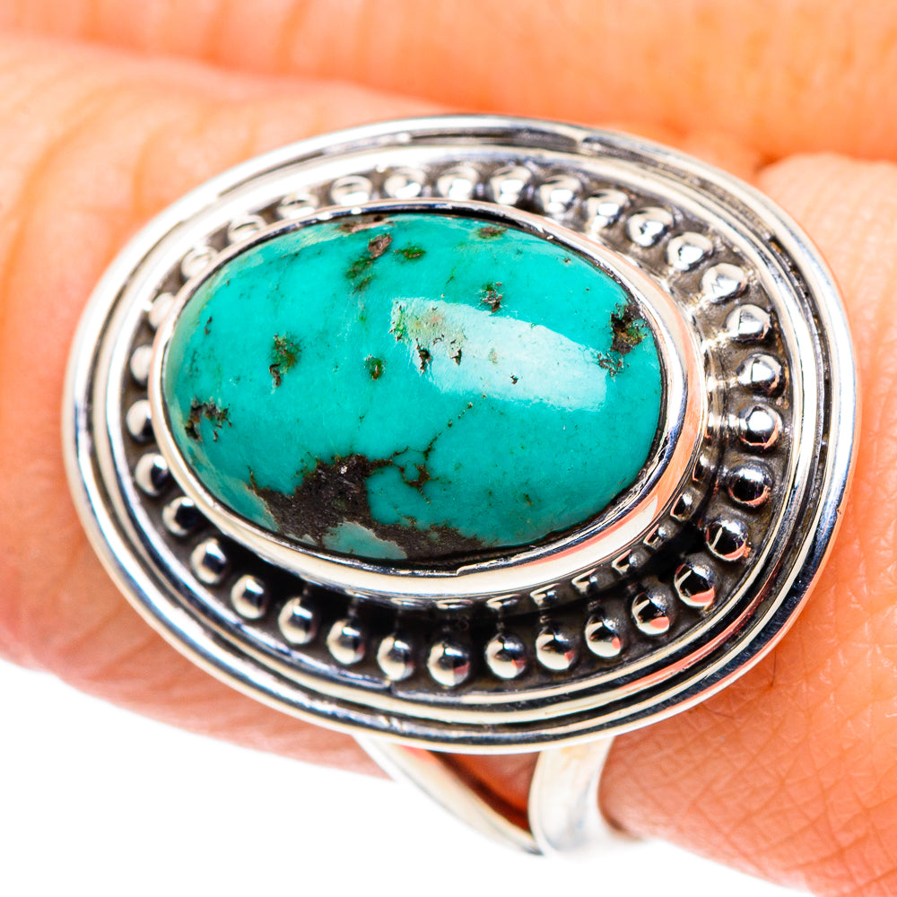 Tibetan Turquoise Rings handcrafted by Ana Silver Co - RING92523