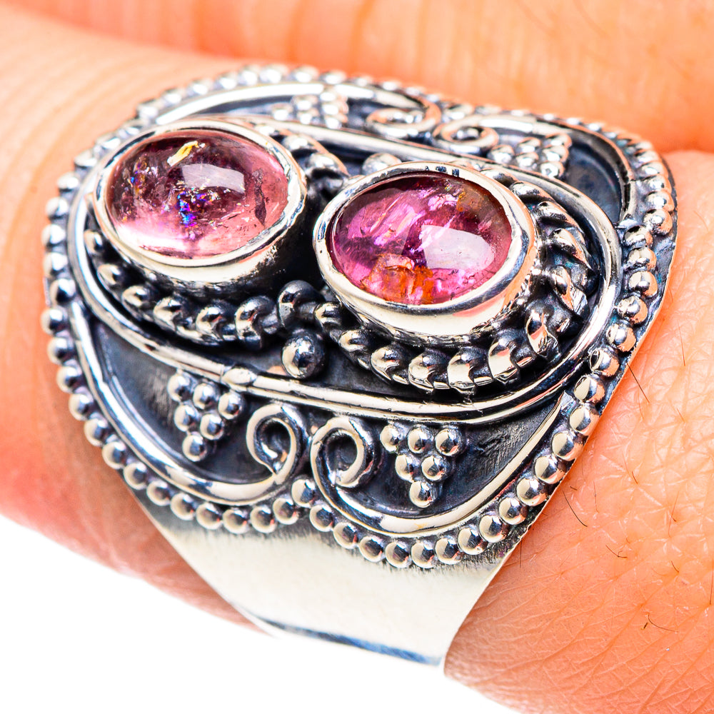 Pink Tourmaline Rings handcrafted by Ana Silver Co - RING92527