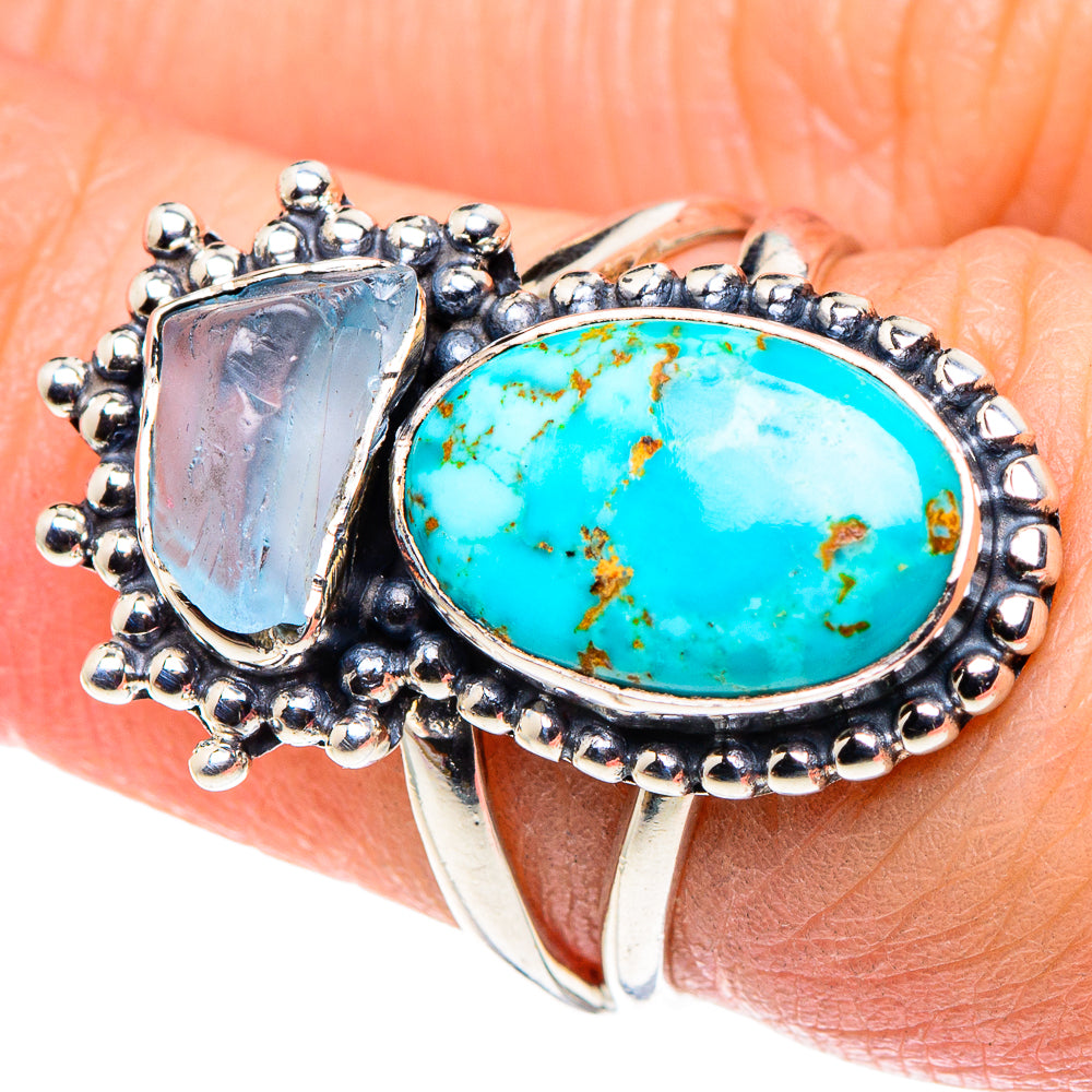 Tibetan Turquoise Rings handcrafted by Ana Silver Co - RING92534