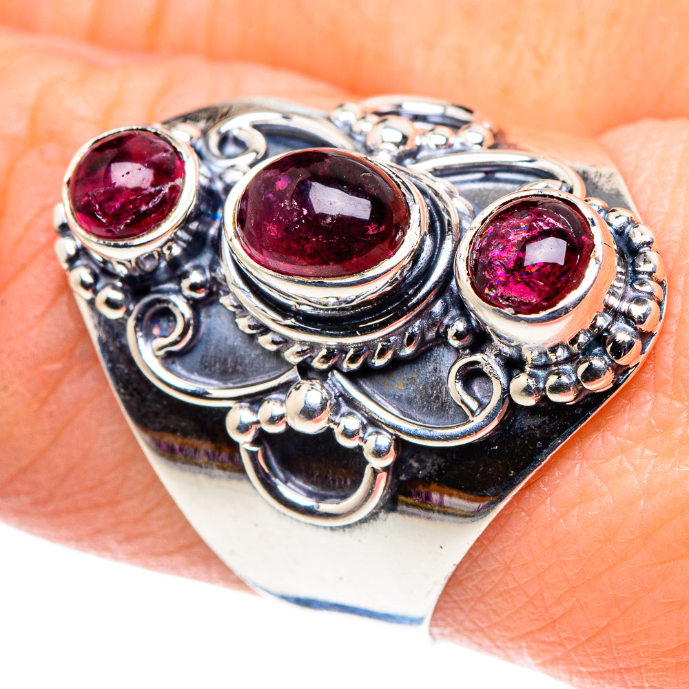Pink Tourmaline Rings handcrafted by Ana Silver Co - RING92540