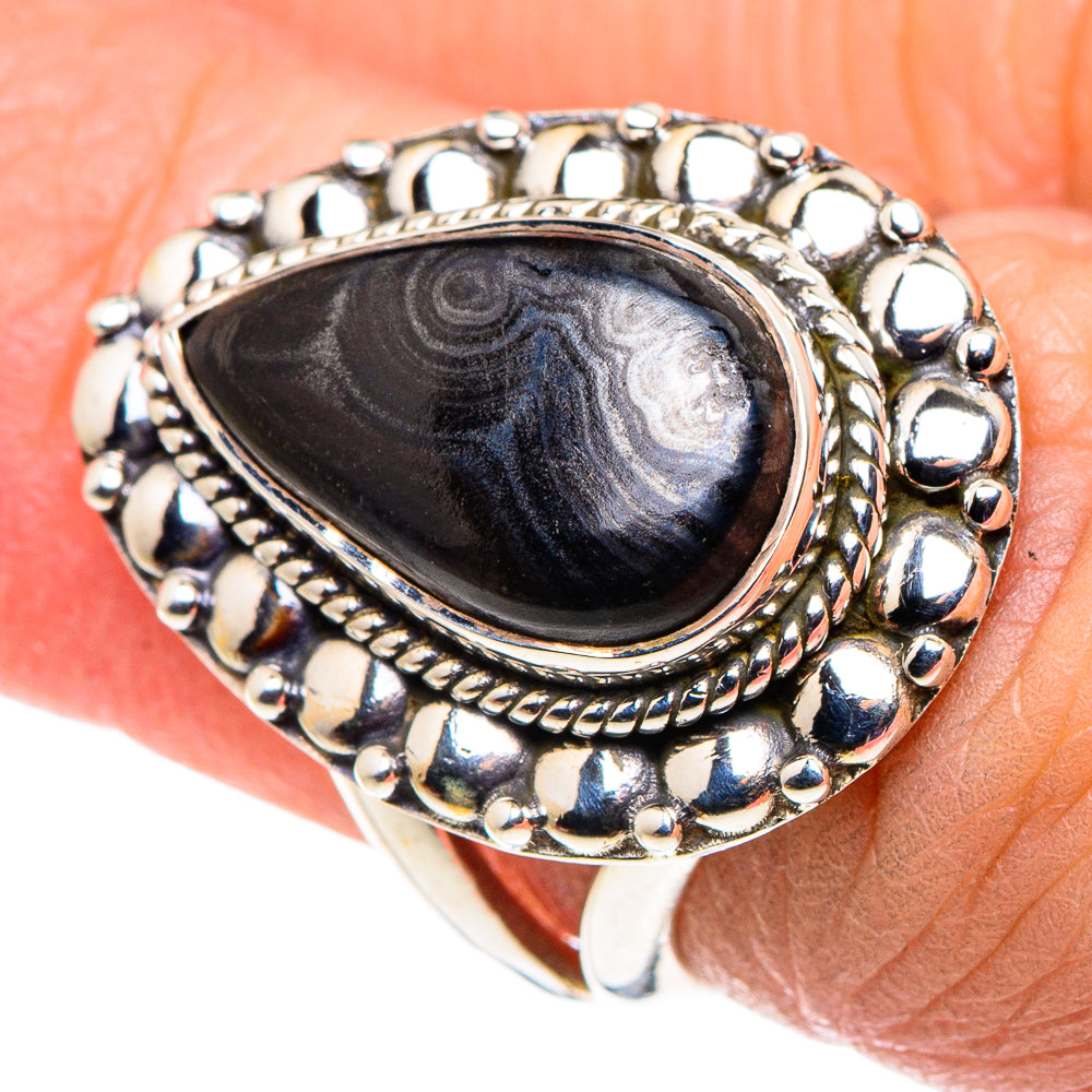 Psilomelane Rings handcrafted by Ana Silver Co - RING92542