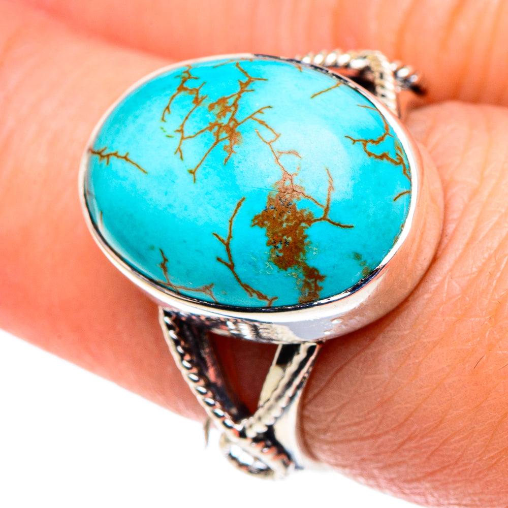 Tibetan Turquoise Rings handcrafted by Ana Silver Co - RING92546