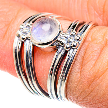 Rainbow Moonstone Rings handcrafted by Ana Silver Co - RING92554