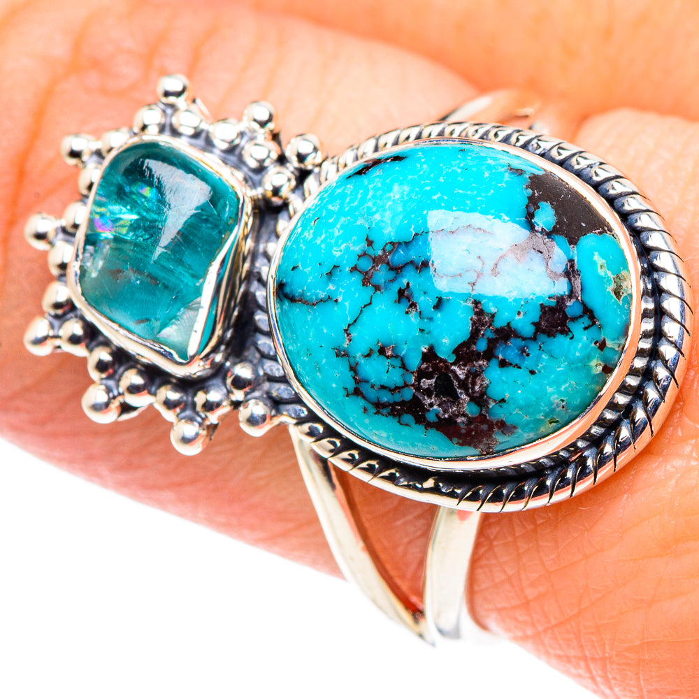 Tibetan Turquoise Rings handcrafted by Ana Silver Co - RING92556