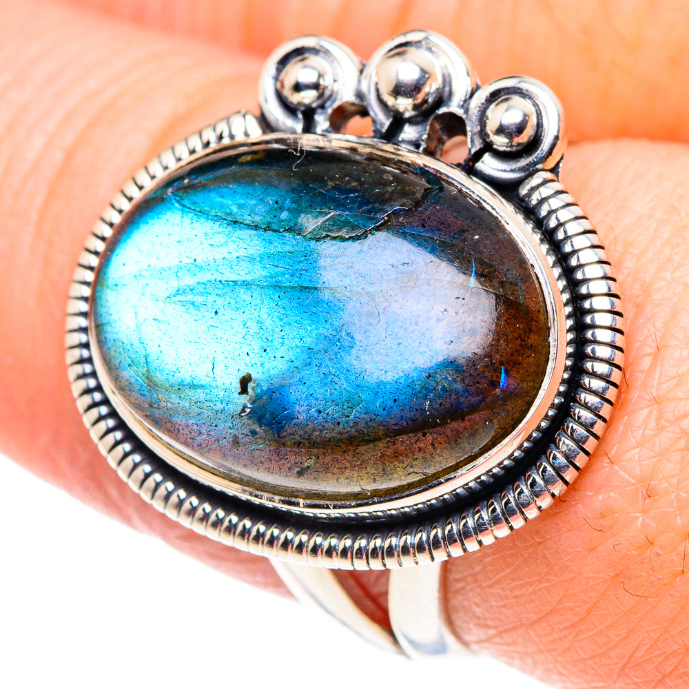 Labradorite Rings handcrafted by Ana Silver Co - RING92557
