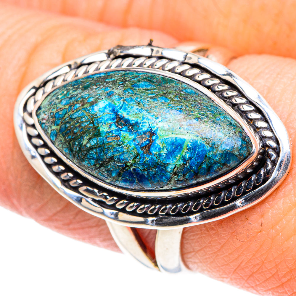 Chrysocolla Rings handcrafted by Ana Silver Co - RING92559