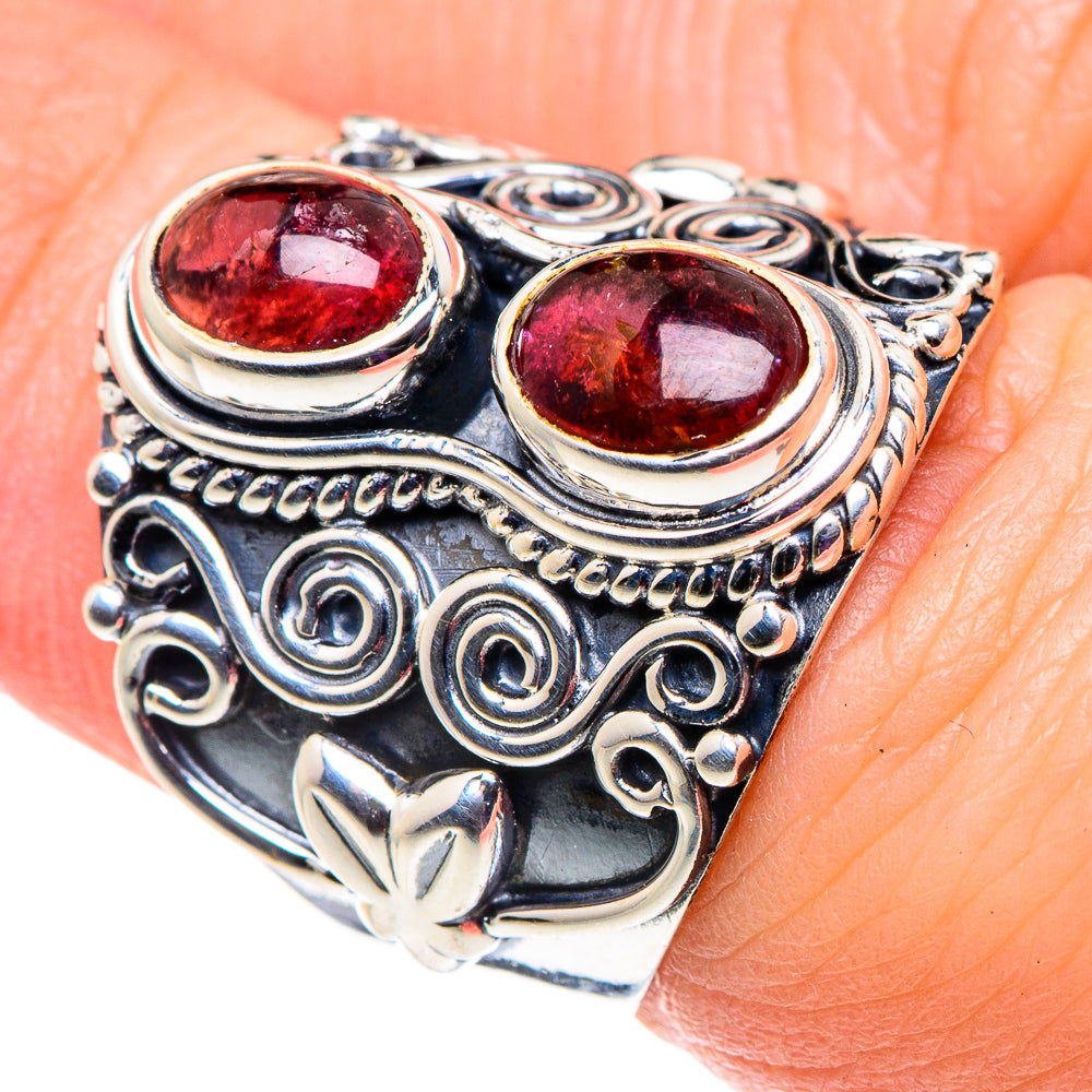 Pink Tourmaline Rings handcrafted by Ana Silver Co - RING92562
