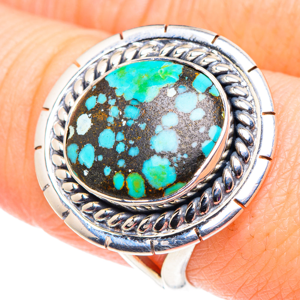 Tibetan Turquoise Rings handcrafted by Ana Silver Co - RING92571