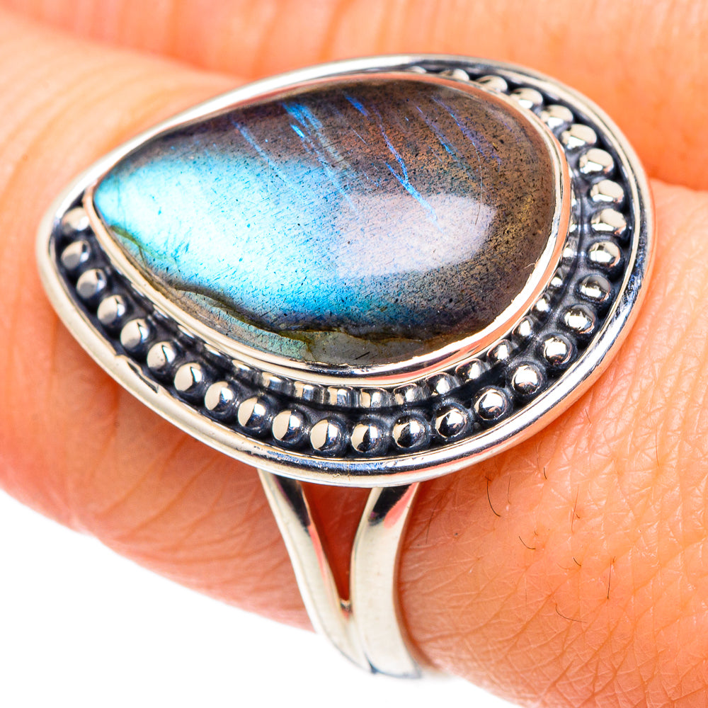 Labradorite Rings handcrafted by Ana Silver Co - RING92573