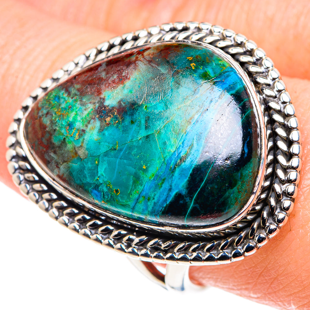 Chrysocolla Rings handcrafted by Ana Silver Co - RING92581