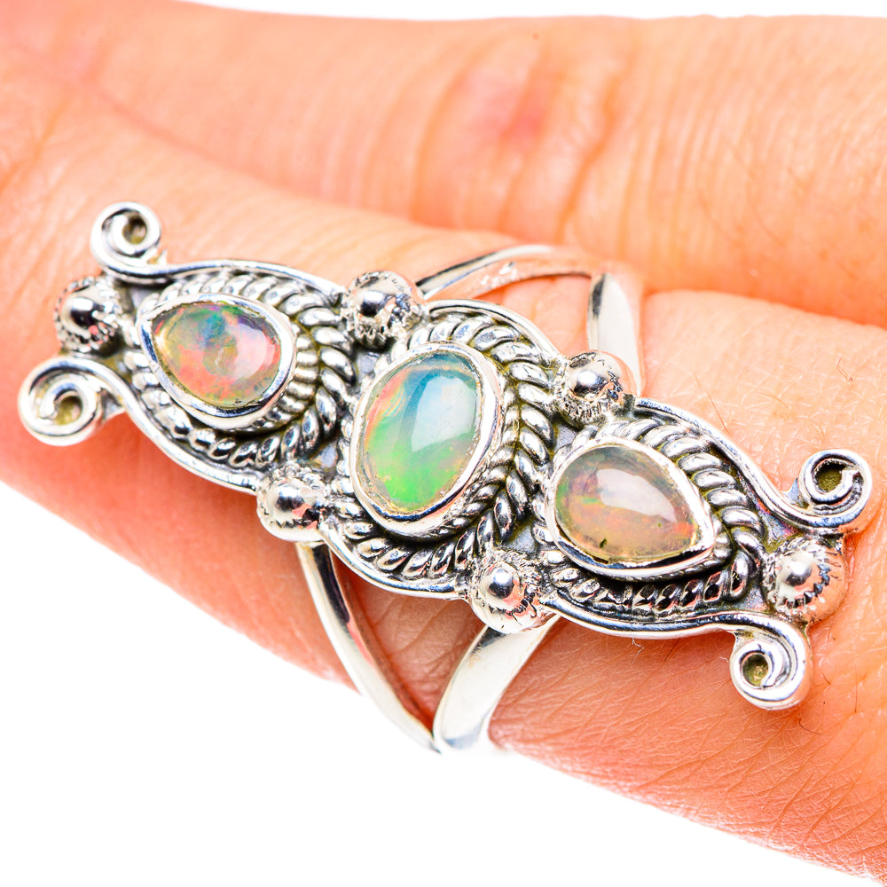 Ethiopian Opal Rings handcrafted by Ana Silver Co - RING92583