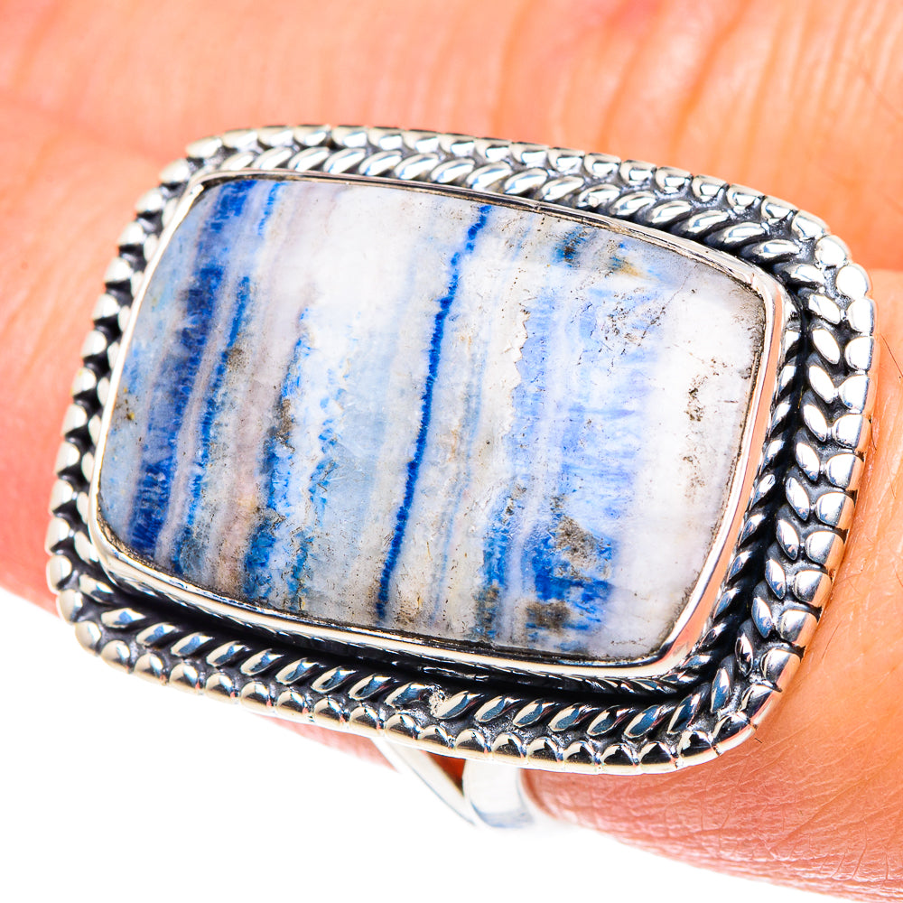 Blue Scheelite Rings handcrafted by Ana Silver Co - RING92588