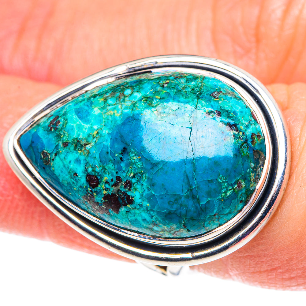 Chrysocolla Rings handcrafted by Ana Silver Co - RING92593