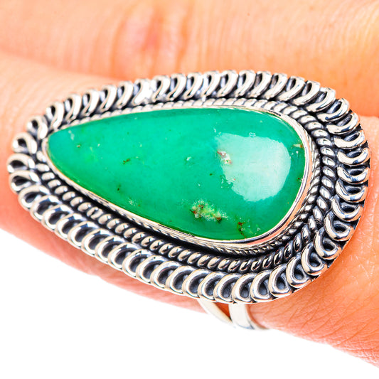 Chrysoprase Rings handcrafted by Ana Silver Co - RING92596