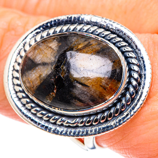 Chiastolite Rings handcrafted by Ana Silver Co - RING92601
