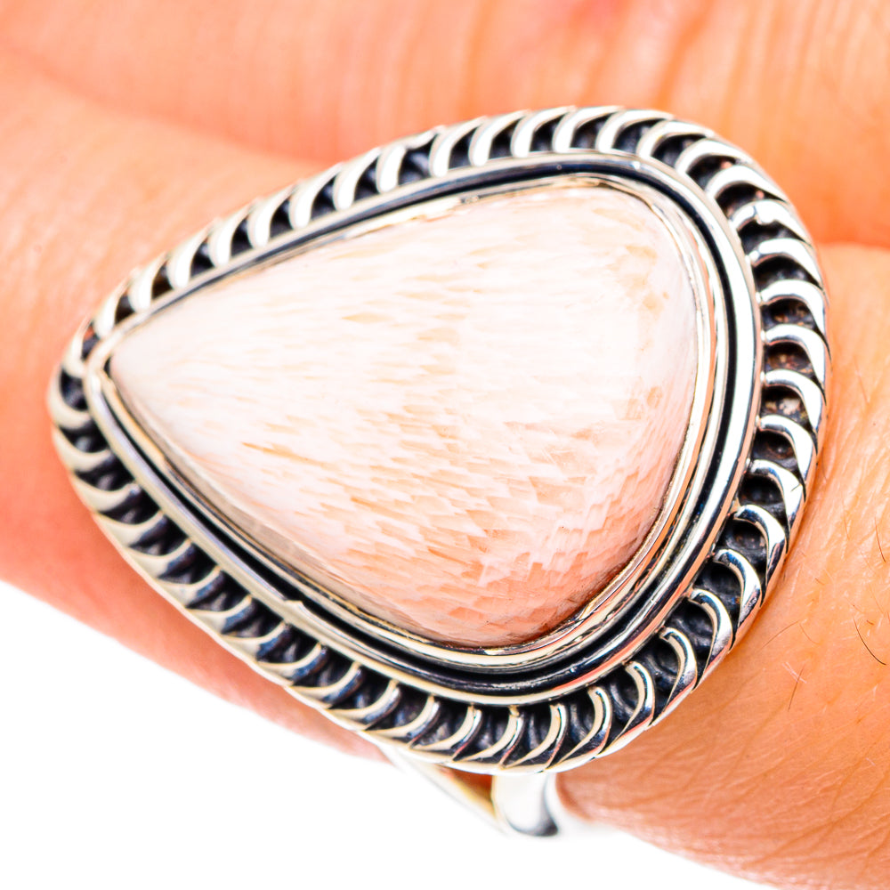 Scolecite Rings handcrafted by Ana Silver Co - RING92604