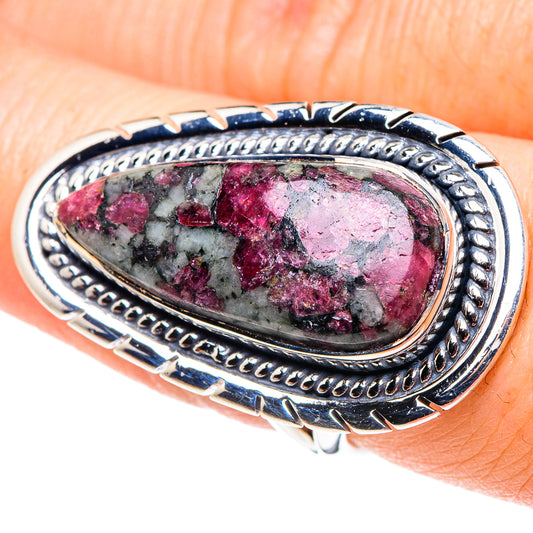 Russian Eudialyte Rings handcrafted by Ana Silver Co - RING92608