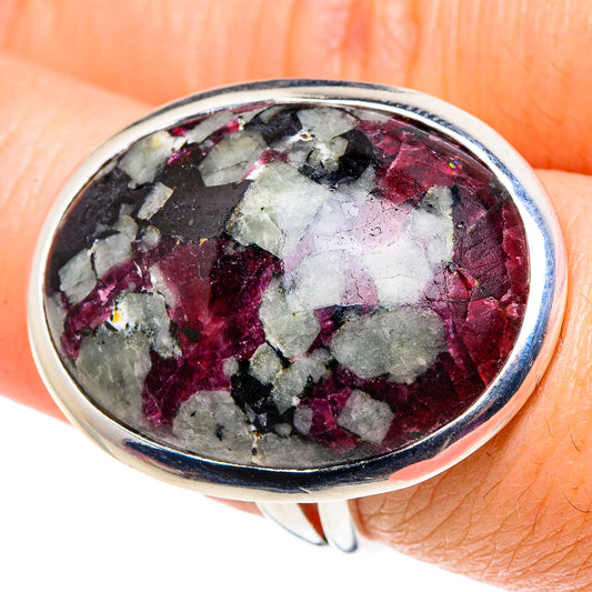 Russian Eudialyte Rings handcrafted by Ana Silver Co - RING92609