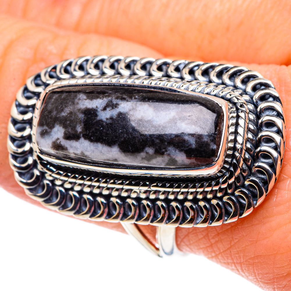 Gabbro Stone Rings handcrafted by Ana Silver Co - RING92613