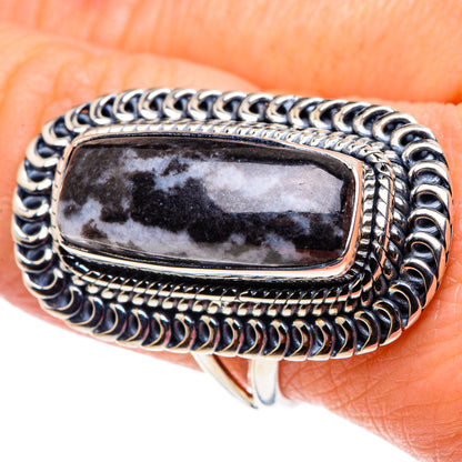 Gabbro Stone Rings handcrafted by Ana Silver Co - RING92613