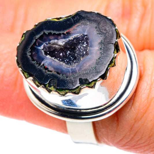 Coconut Geode Druzy Rings handcrafted by Ana Silver Co - RING92614