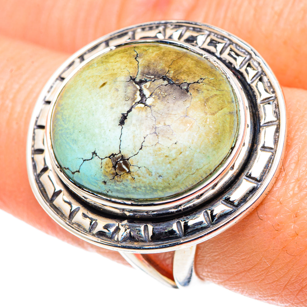 Tibetan Turquoise Rings handcrafted by Ana Silver Co - RING92618