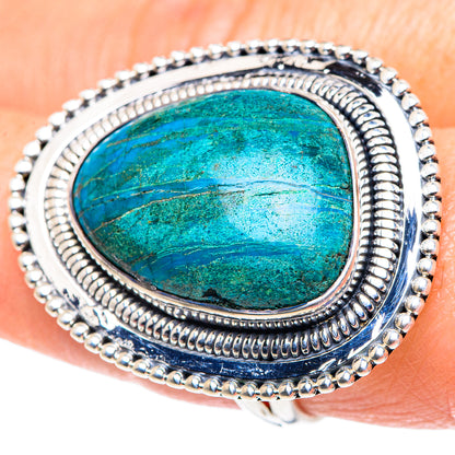 Chrysocolla Rings handcrafted by Ana Silver Co - RING92625