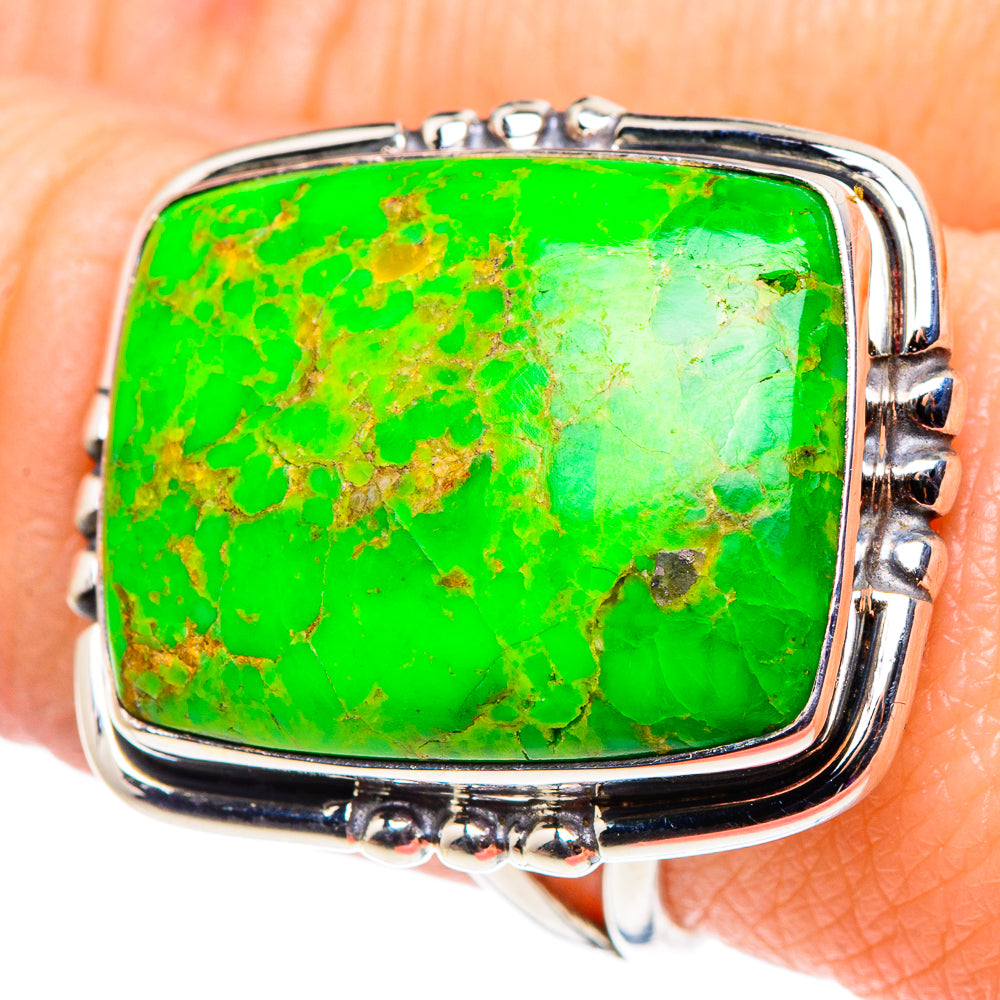 Gaspeite Rings handcrafted by Ana Silver Co - RING92630