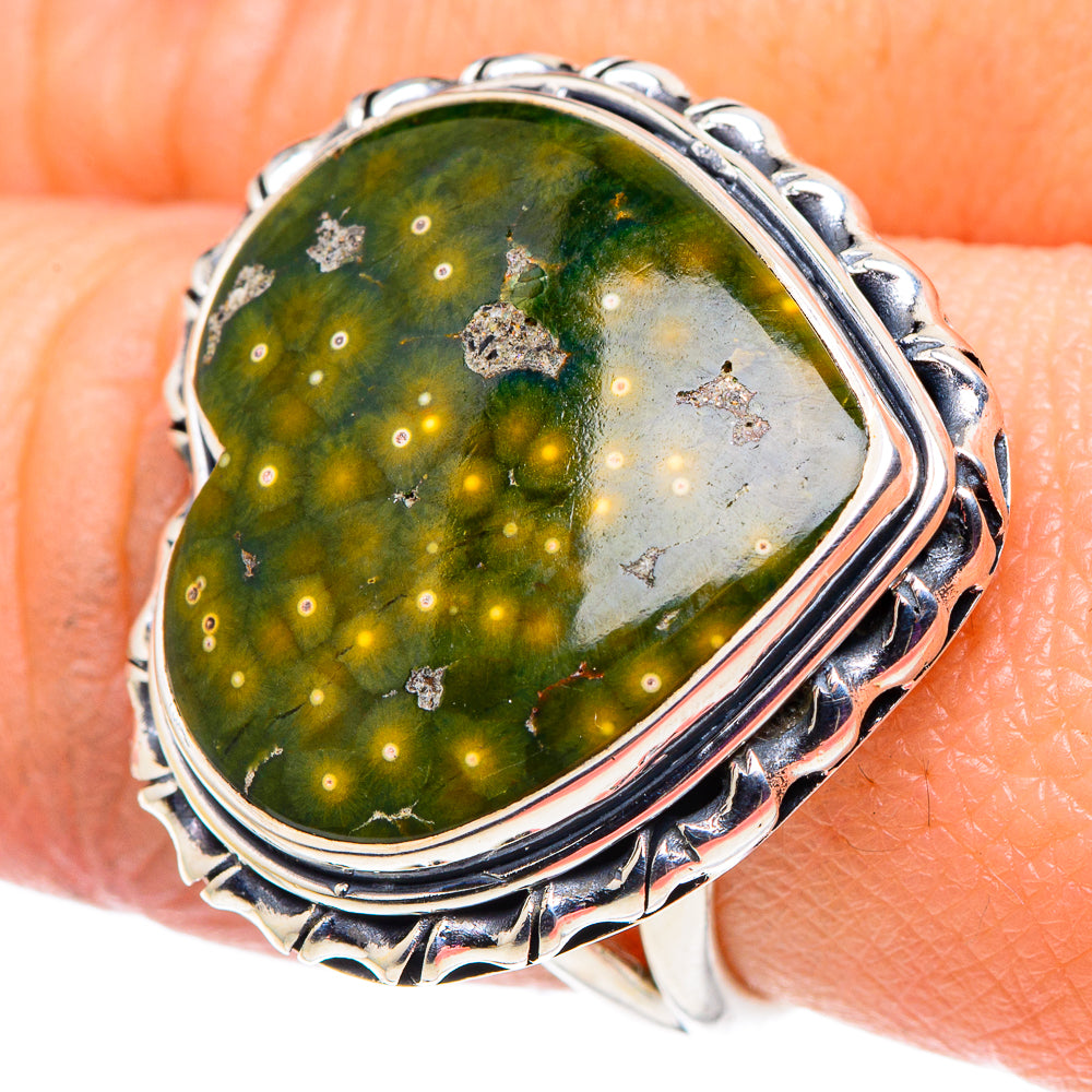 Ocean Jasper Rings handcrafted by Ana Silver Co - RING92633