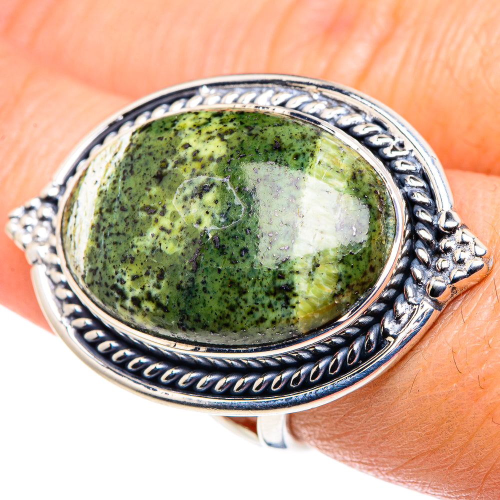 Lizard Jasper Rings handcrafted by Ana Silver Co - RING92635