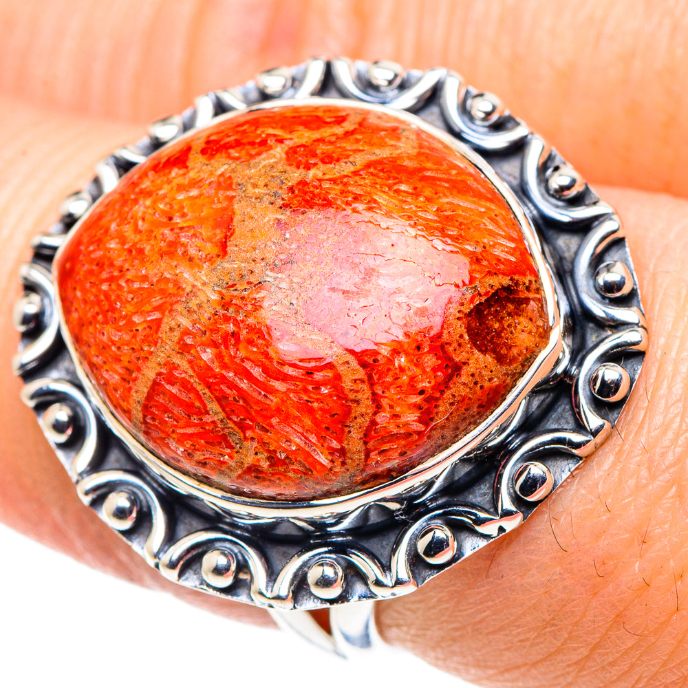 Sponge Coral Rings handcrafted by Ana Silver Co - RING92639