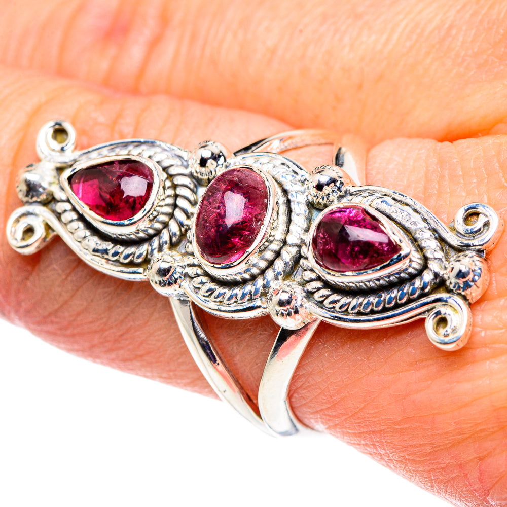 Pink Tourmaline Rings handcrafted by Ana Silver Co - RING92642