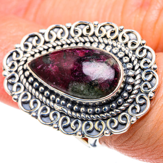 Russian Eudialyte Rings handcrafted by Ana Silver Co - RING92643